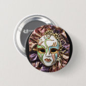 Decoratief Carnavalsmasker Ronde Button 5,7 Cm (Voorkant /achterkant)