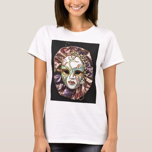 Decoratief Carnavalsmasker T-shirt (Voorkant)