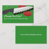 decoratief chef-messen voor tomatenbereiding visitekaartje (Voorkant / Achterkant)