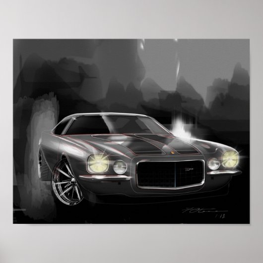 decoratief Chevrolet Camaro Art Poster (Voorkant)