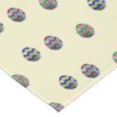 Decoratief chevron Paaseieren op bruin Tafelkleed (Gekanteld)