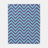 Decoratief Chevron Pattern Light Blauwgroen en Paa Fleece Deken (Voorkant)