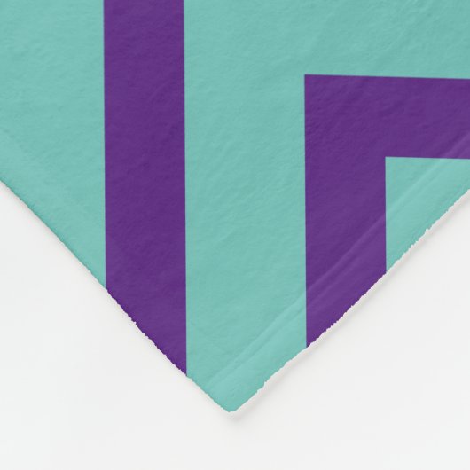 Decoratief Chevron Pattern Light Blauwgroen en Paa Fleece Deken (Hoek)