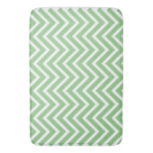 Decoratief Chevron Pattern Sage and White Badmat (Voorkant Verticaal)