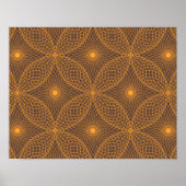 Decoratief, chic, abstract mandala stijlpatroon poster (Voorkant)