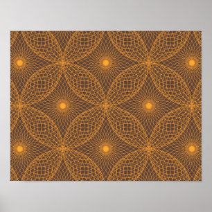 Decoratief, chic, abstract mandala stijlpatroon poster