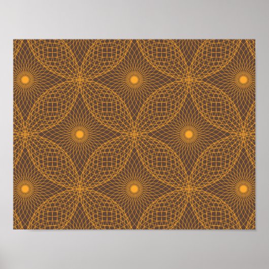 Decoratief, chic, abstract mandala stijlpatroon poster (Voorkant)