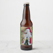 DECORATIEF CHRISTMAS SANTA BIER ETIKET (Voorkant)