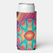 Decoratief cirkelpatroon seltzer blikjeskoeler (Seltzer Voorkant)