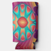 Decoratief cirkelpatroon seltzer blikjeskoeler (Achterkant)