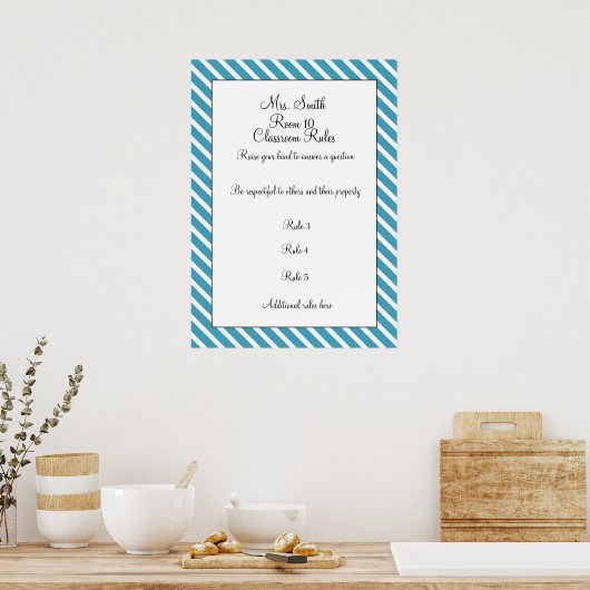 Decoratief Classroom Rules Poster (Keuken)