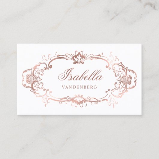 Decoratief Classy  Chic Roos Gold Visitekaartje (Voorkant)