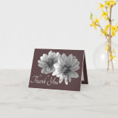 Decoratief Dahlias Brown Achtergrond Dank je wel Kaart (Gele Bloem)