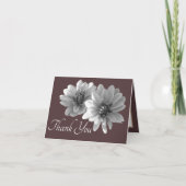 Decoratief Dahlias Brown Achtergrond Dank je wel Kaart (Voorkant)