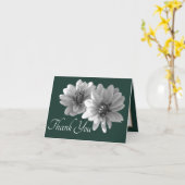 Decoratief Dahlias Green Cyan Achtergrond Dank u Kaart (Gele Bloem)