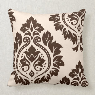 Decoratief Damask Art I (2Way) Cream & Brown Kussen