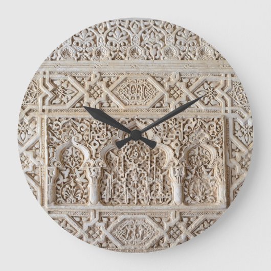 Decoratief detail van Alhambra Wall Clock Grote Klok (Voorkant)