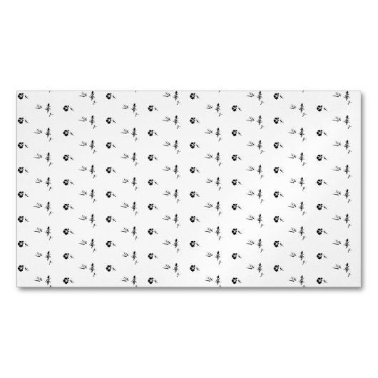 Decoratief, donkergrijs, houtskool magnetisch visitekaartje (Voorkant)