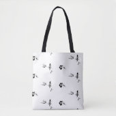 Decoratief, donkergrijs, houtskool tote bag (Voorkant)