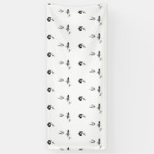 Decoratief, donkergrijs, houtskoolbanner spandoek (Verticaal)