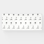 Decoratief, donkergrijs, houtskoolbanner spandoek (Horizontaal)