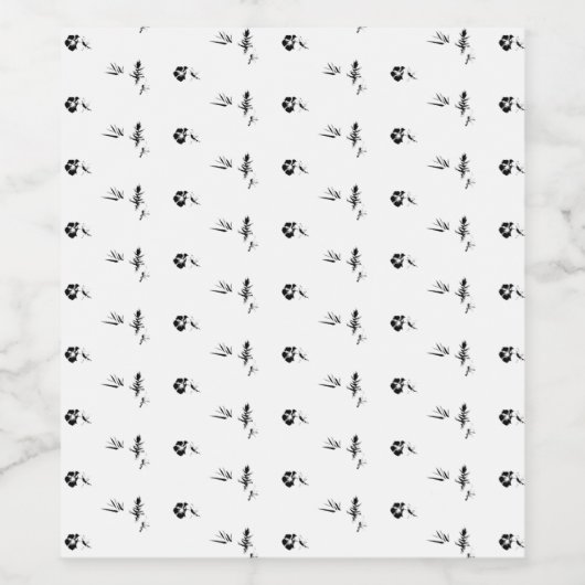 Decoratief, Donkergrijs, Steenkoolgrijs Wijn Etiket (Enkel label)