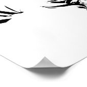 Decoratief, donkergrijs, steenkoolvoetteken poster (Hoek)