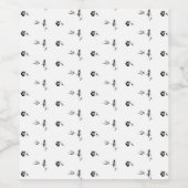 Decoratief, Donkergrijs, Steenkoolzwart Wijn Etiket (Enkel label)