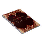 Decoratief Elegance Earthy Swirls Notitieboek (Rechterzijde)