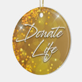 Decoratief Elegant Gold-kerstdonorleven Keramisch Ornament (Links)