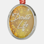 Decoratief Elegant Gold-kerstdonorleven Metalen Ornament (Links)