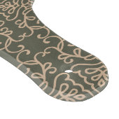 Decoratief Elegant Ornament Donkergroen Patroon Snijplank (Hoek)