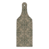 Decoratief Elegant Ornament Donkergroen Patroon Snijplank (Voorkant)