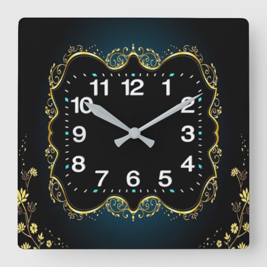 Decoratief elegant vierkante klok (Voorkant)