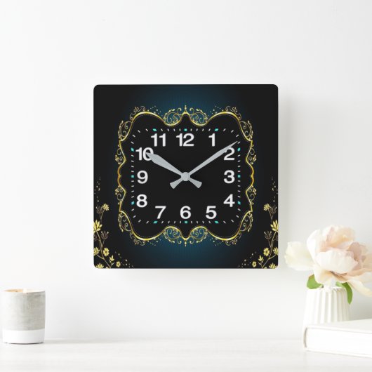 Decoratief elegant vierkante klok (Huis)
