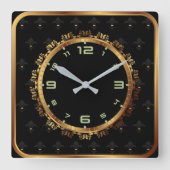 Decoratief elegant vierkante klok (Voorkant)
