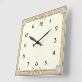 Decoratief elegant vierkante klok (Hoek)