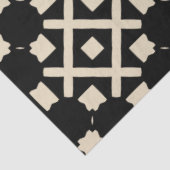 Decoratief elegant zwart-wit en beige geometrisch  tissuepapier (Detail)