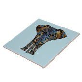 Decoratief ellefant-ontwerp tegeltje (Zijkant)