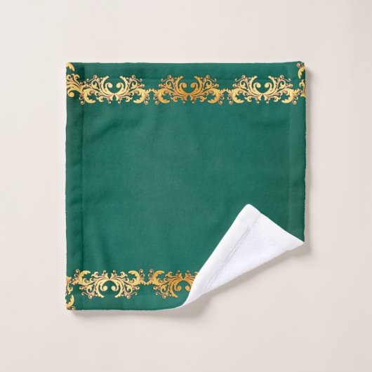 Decoratief Emerald Green Bad Handdoek (Wasdoekje)