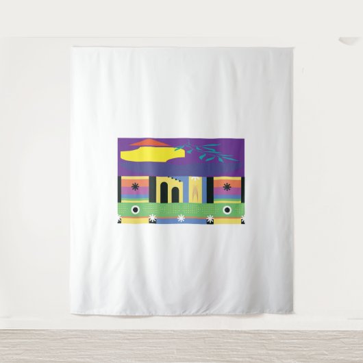 Decoratief en gedurfd maximalistisch design voor k wandkleed (Voorkant)