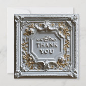 Decoratief,  en gestructureerd bedankkaart (Achterkant)