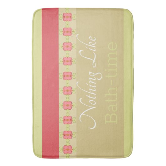 Decoratief en stijlvol bloemig geaccentueerd badmat (Voorkant Verticaal)