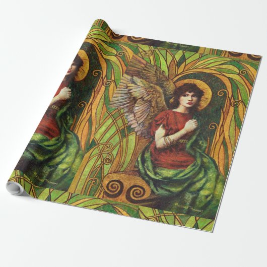 Decoratief engel design-omslagpapier cadeaupapier (Uitgerold)