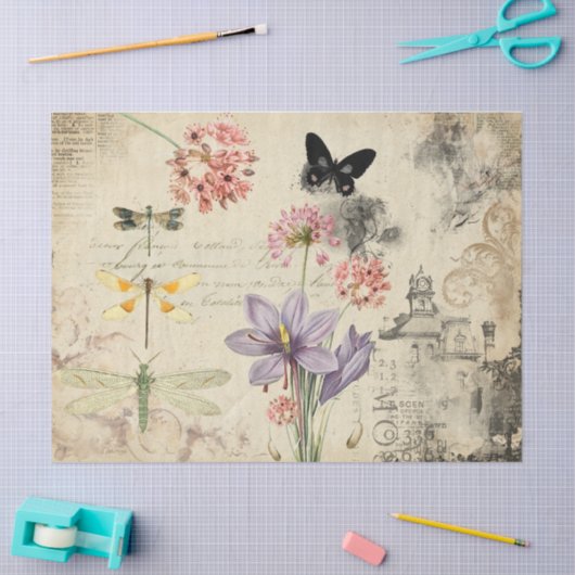 Decoratief ephemera-ontkoppelingspapier tissuepapier (Craft)
