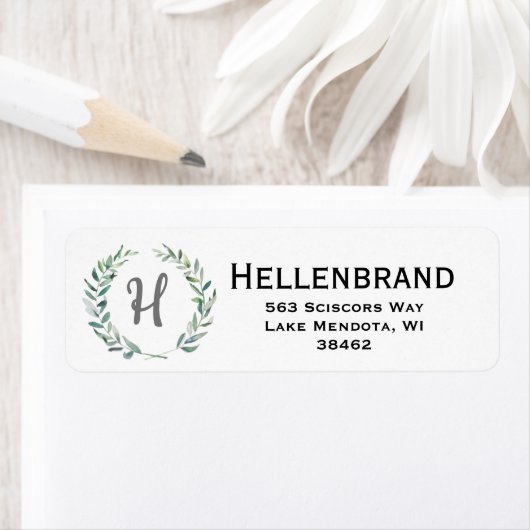 Decoratief etiket van het Grote Adres. (Insitu)