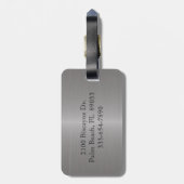 Decoratief Faux Metal Custom Bagagelabel (Achterkant verticaal)