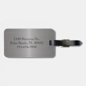 Decoratief Faux Metal Custom Bagagelabel (Achterkant horizontaal)