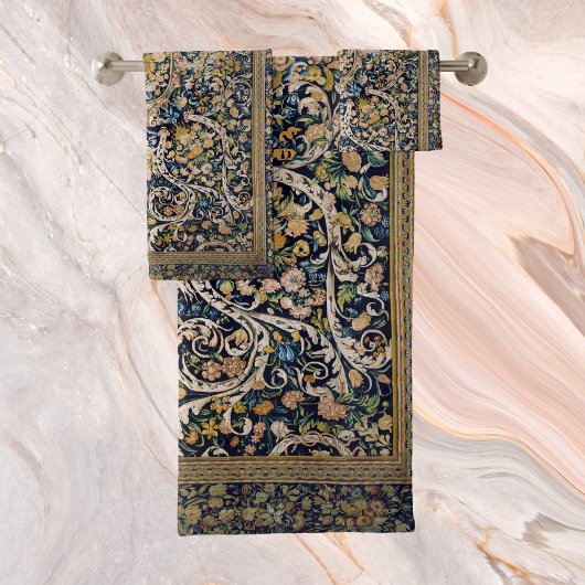 Decoratief flessentapijt bad handdoek