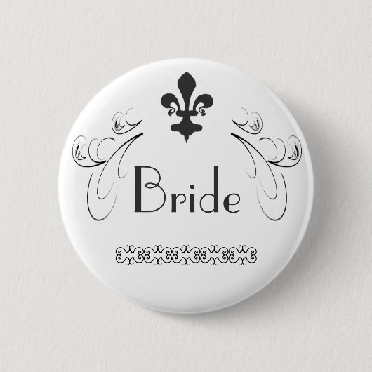 Decoratief Fleur de Lis Bride Button (Voorkant)